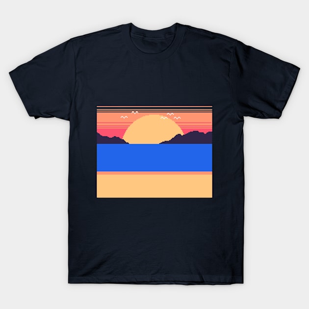 Sunset Beach T-Shirt by Zeatt_